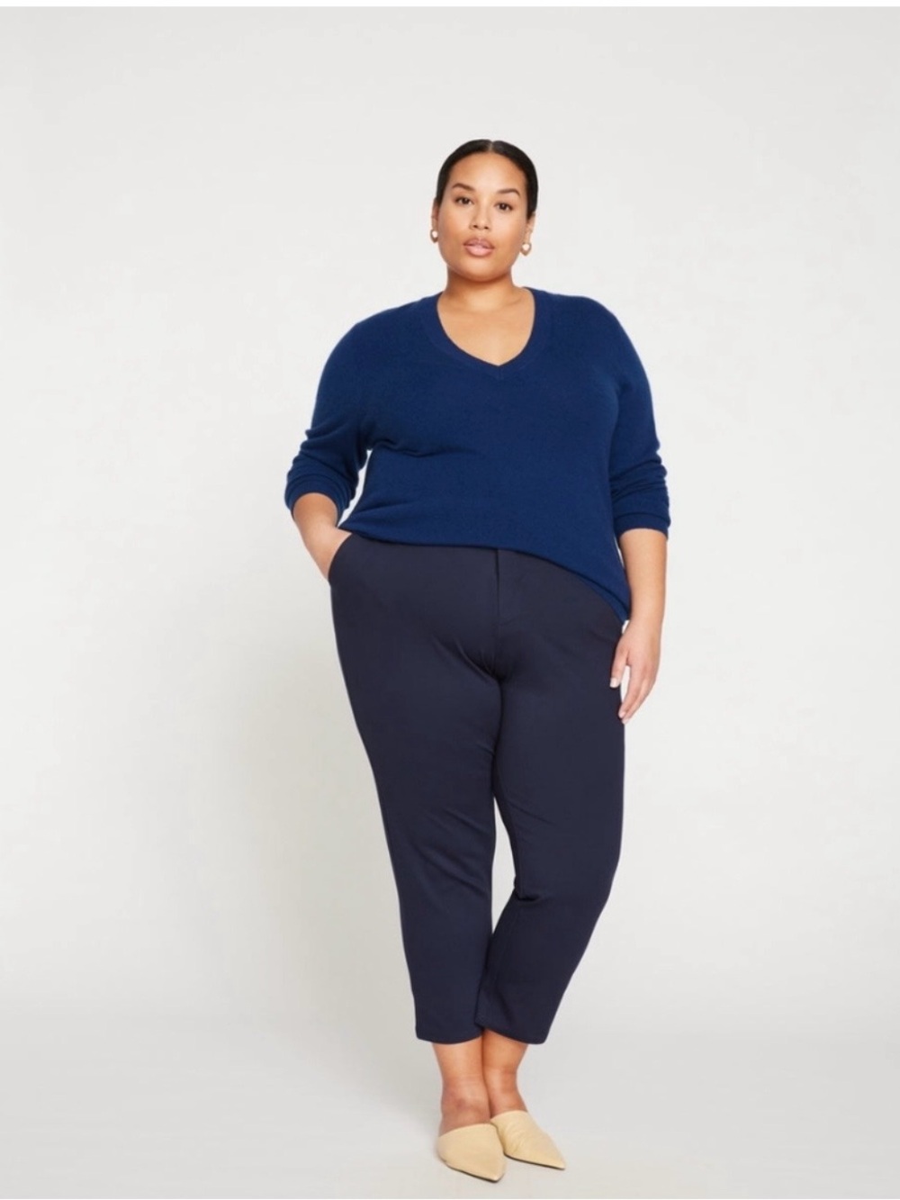 Universal Standard Cigarette Pants in Navy Size M (18-20)